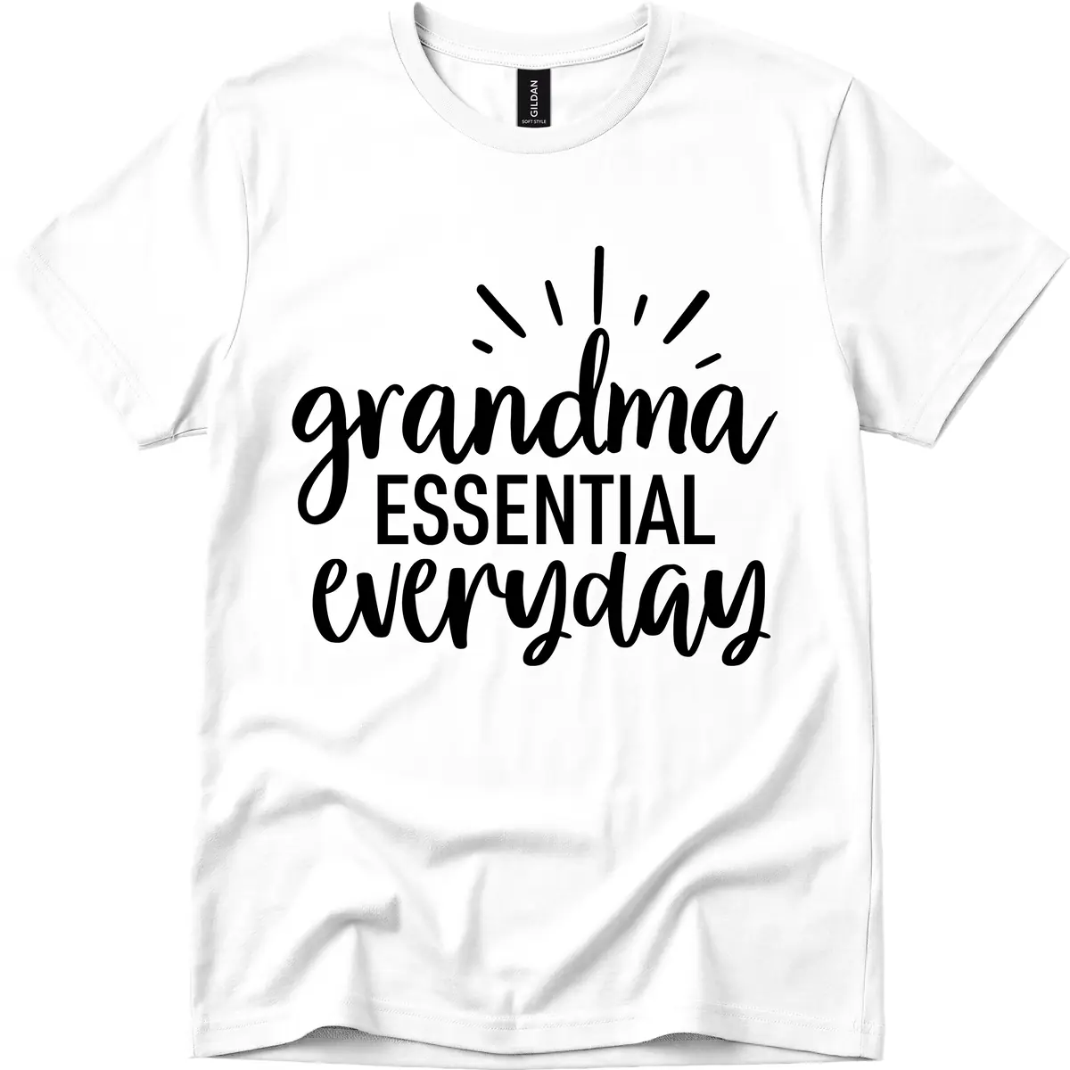 Grandma Essential Everyday Typography T-Shirt in White