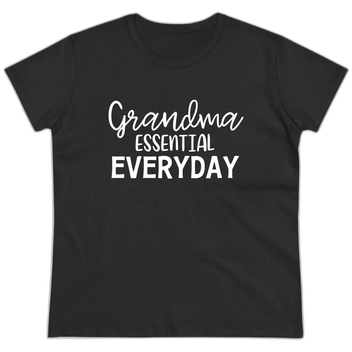 Grandma Essential Everyday Ladies Tee in Black