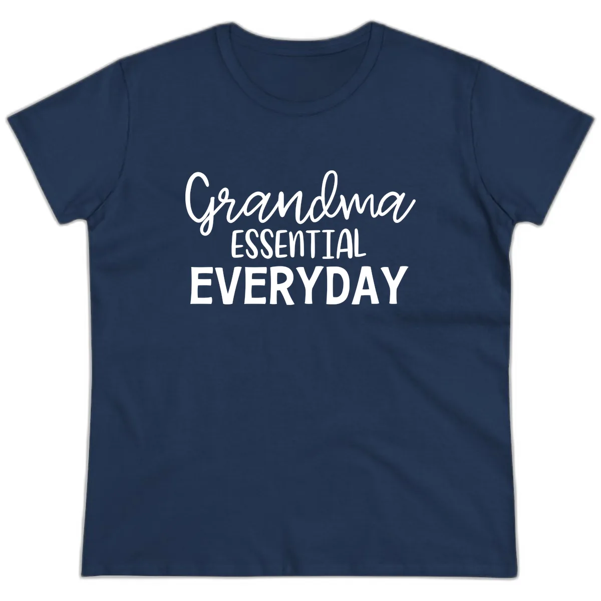 Grandma Essential Everyday Ladies Tee in Navy