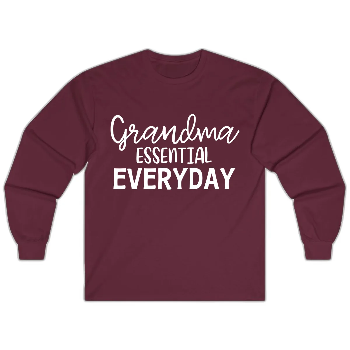 Grandma Essential Everyday Long Sleeve in Maroon