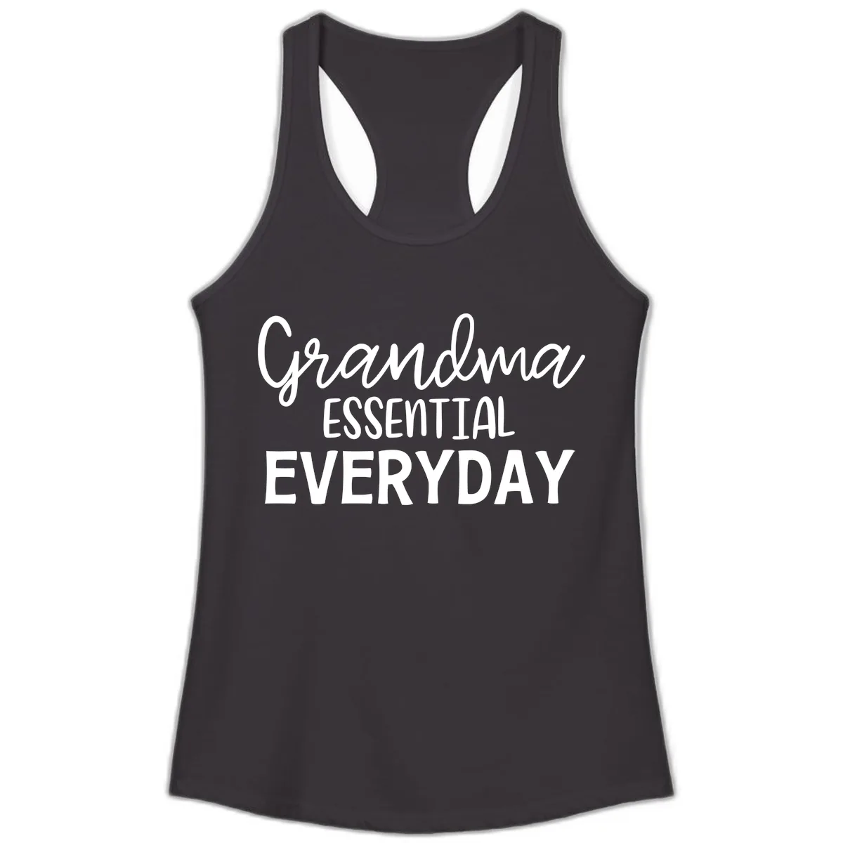 Grandma Essential Everyday Ladies Tank in Black