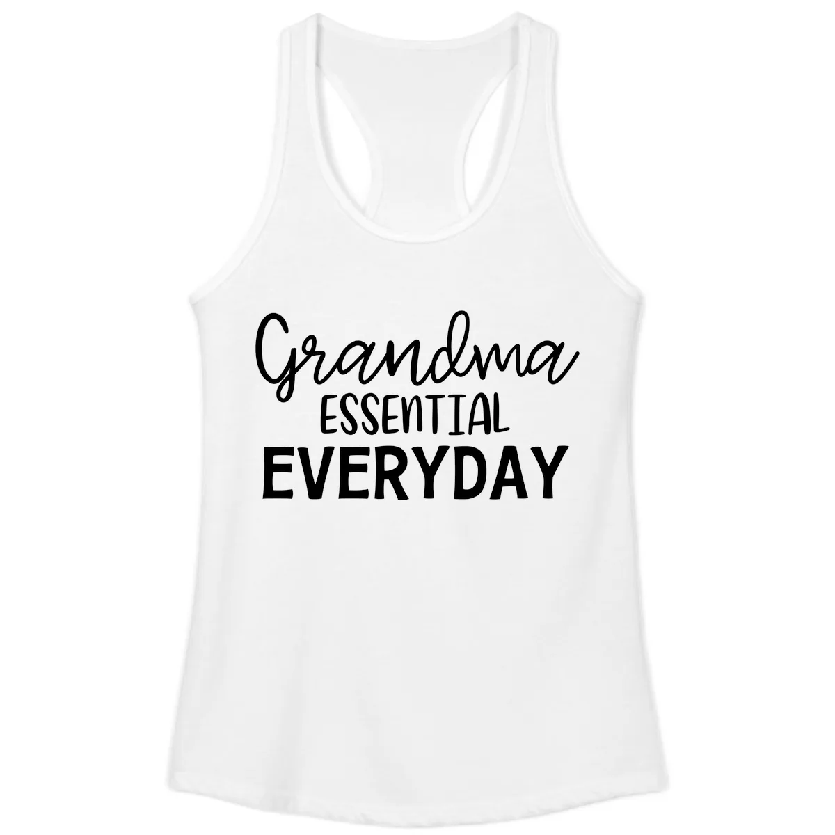 Grandma Essential Everyday Ladies Tank in White