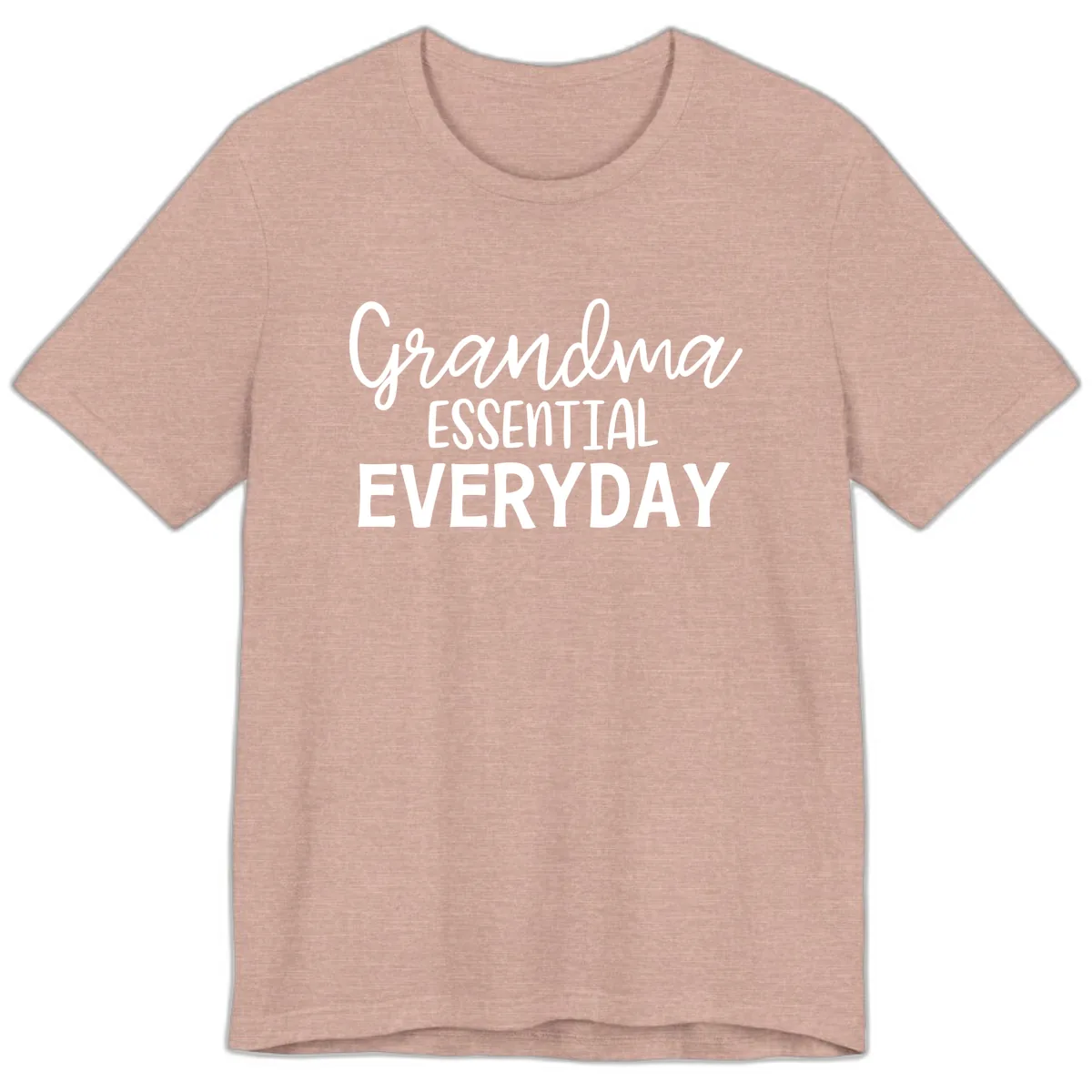 Grandma Essential Everyday Premium T-Shirt in Heather Prism Peach
