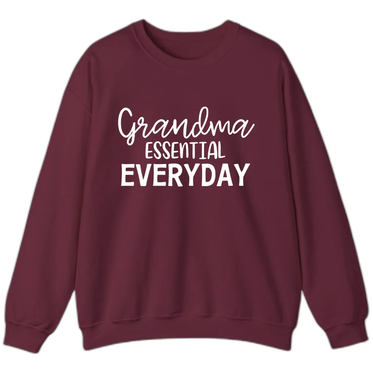 Grandma Essential Everyday Sweatshirt in Maroon
