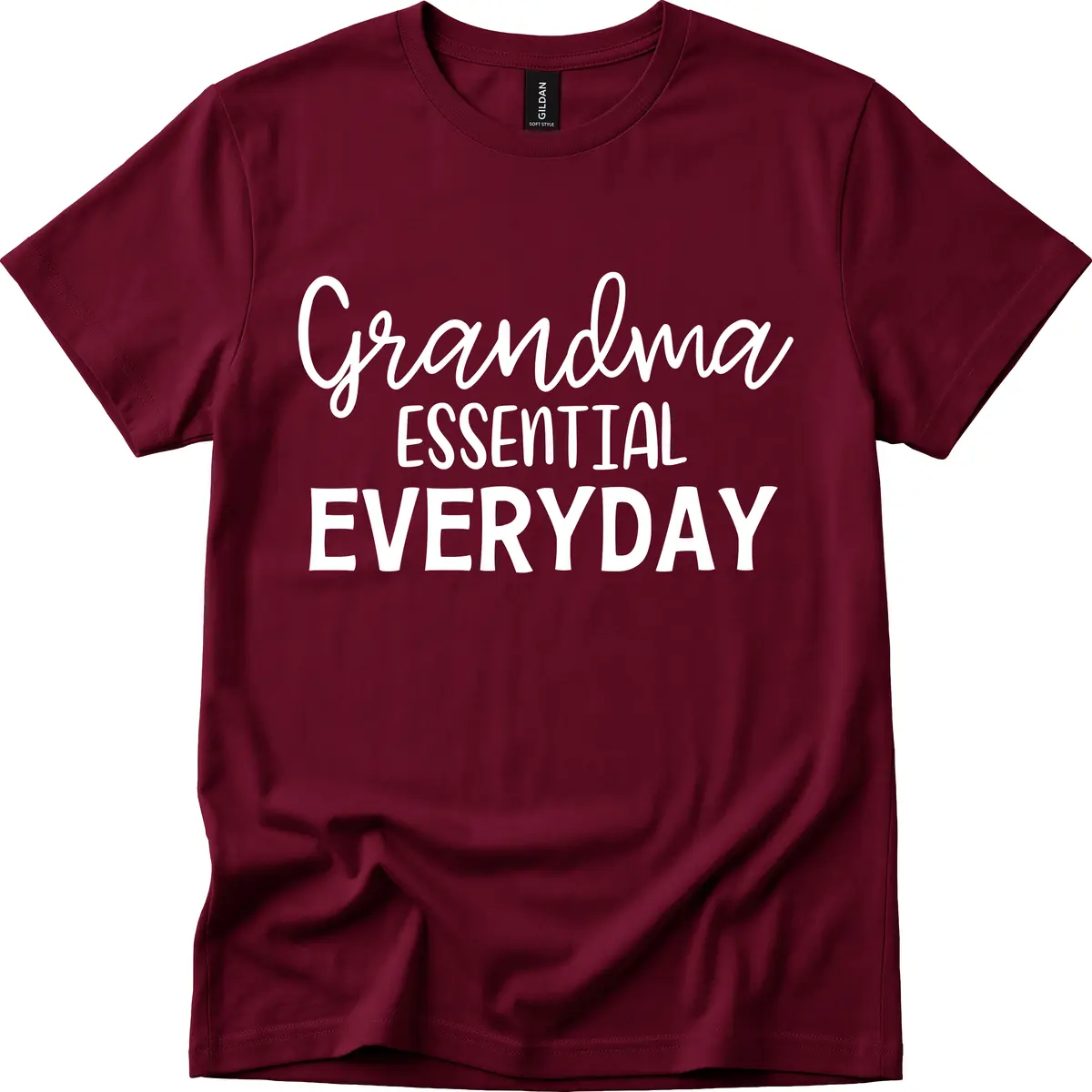 Grandma Essential Everyday T-Shirt in Maroon
