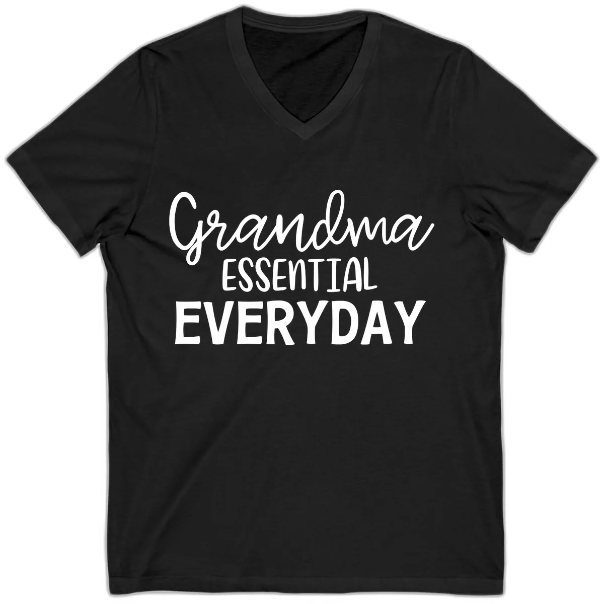 Grandma Essential Everyday V-Neck in Black
