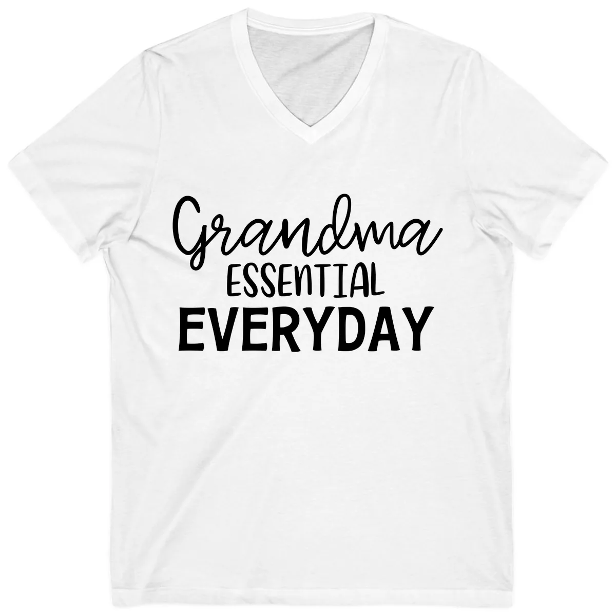 Grandma Essential Everyday V-Neck in White