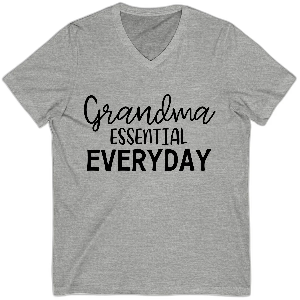 Grandma Essential Everyday V-Neck in Athletic Heather