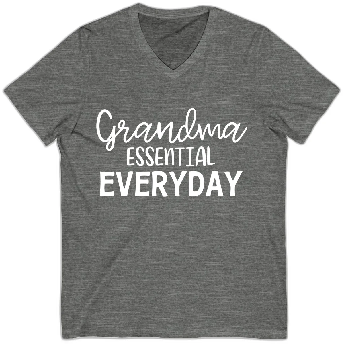 Grandma Essential Everyday V-Neck in Deep Heather