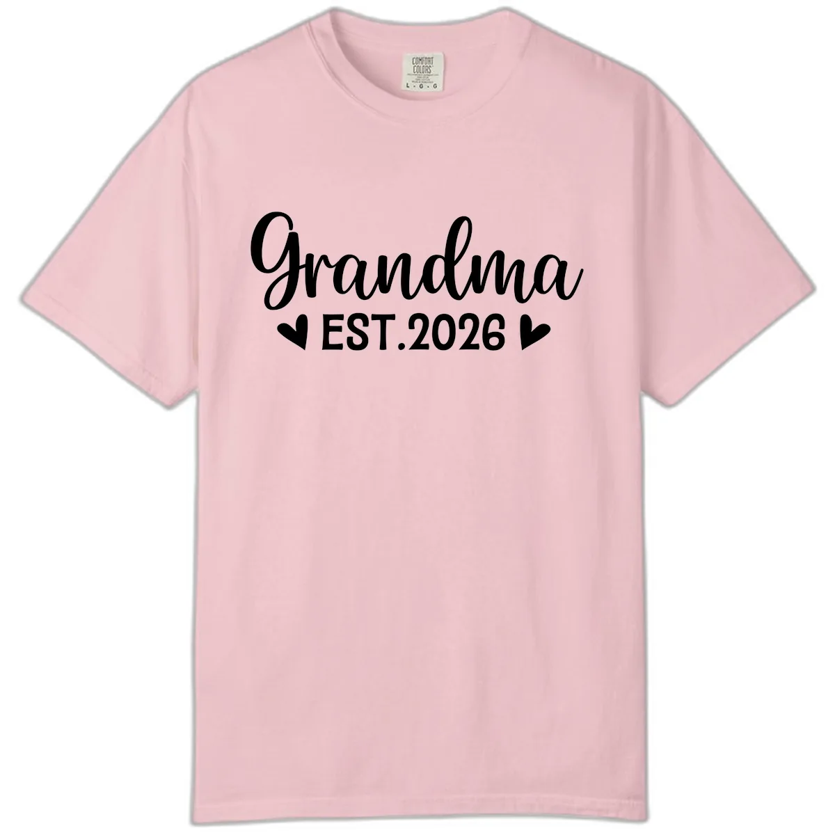 Grandma Est. 2026 Announcement Comfort Color in Blossom