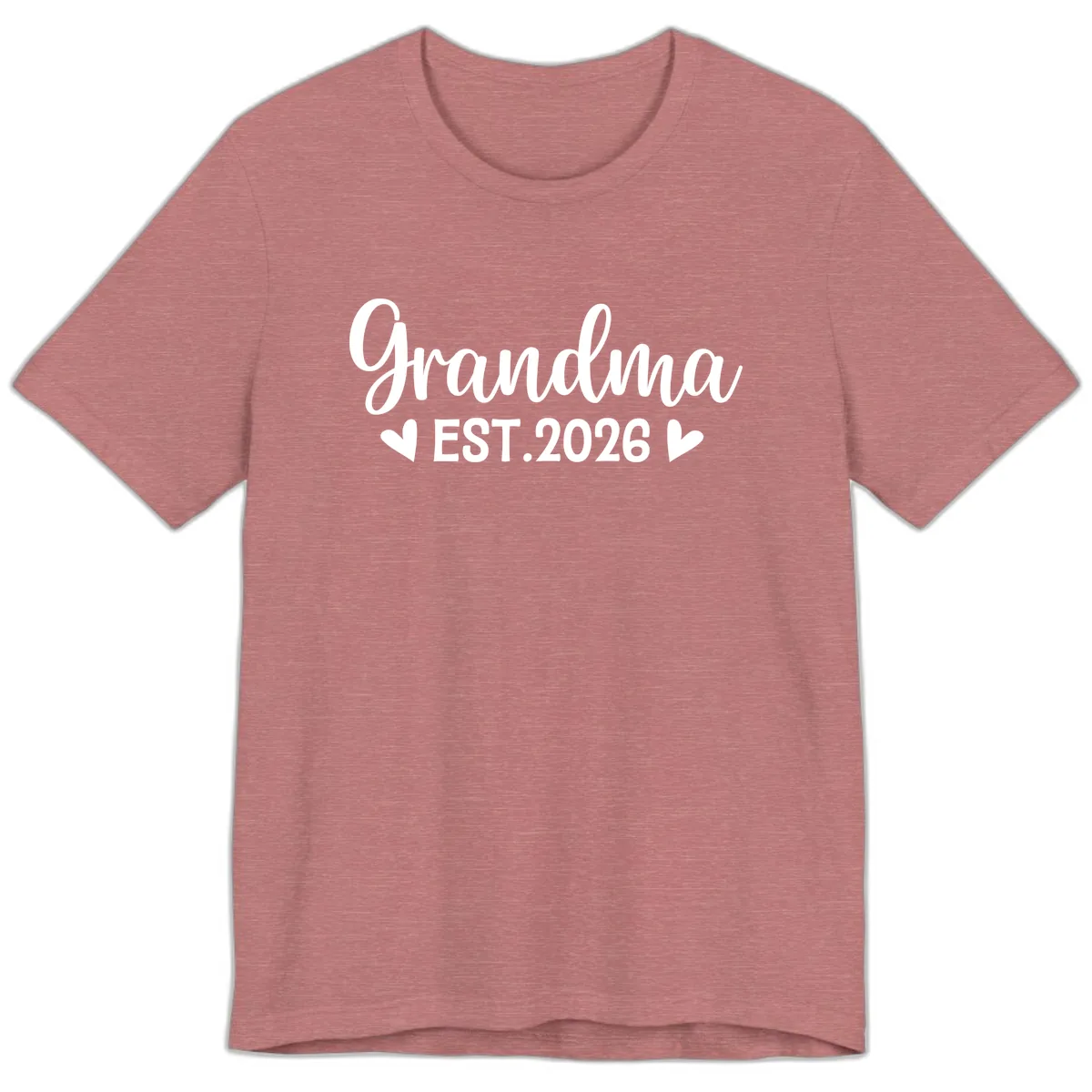 Grandma Est. 2026 Announcement Premium T-Shirt in Heather Mauve