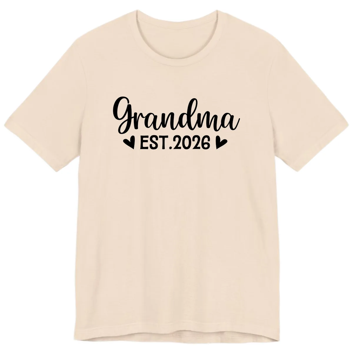 Grandma Est. 2026 Announcement Premium T-Shirt in Soft Cream