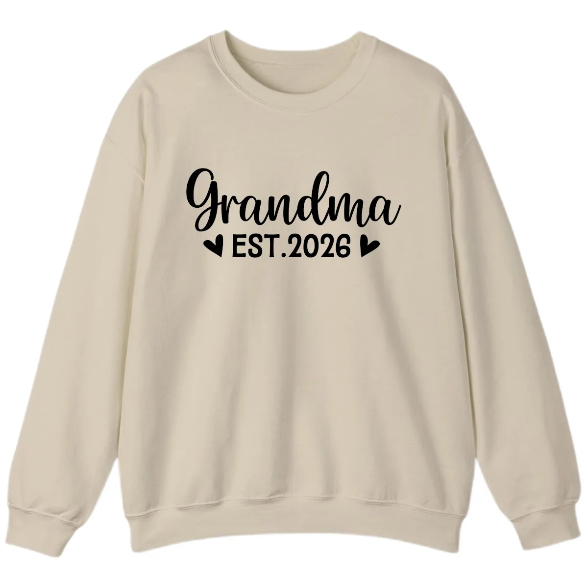 Grandma Est. 2026 Announcement Sweatshirt in Sand