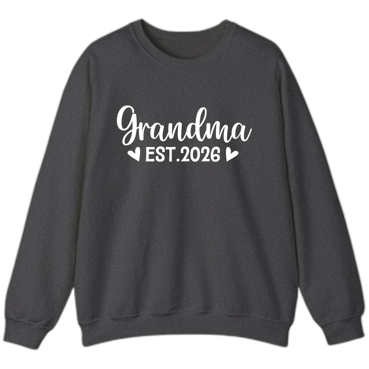 Grandma Est. 2026 Announcement Sweatshirt in Dark Heather