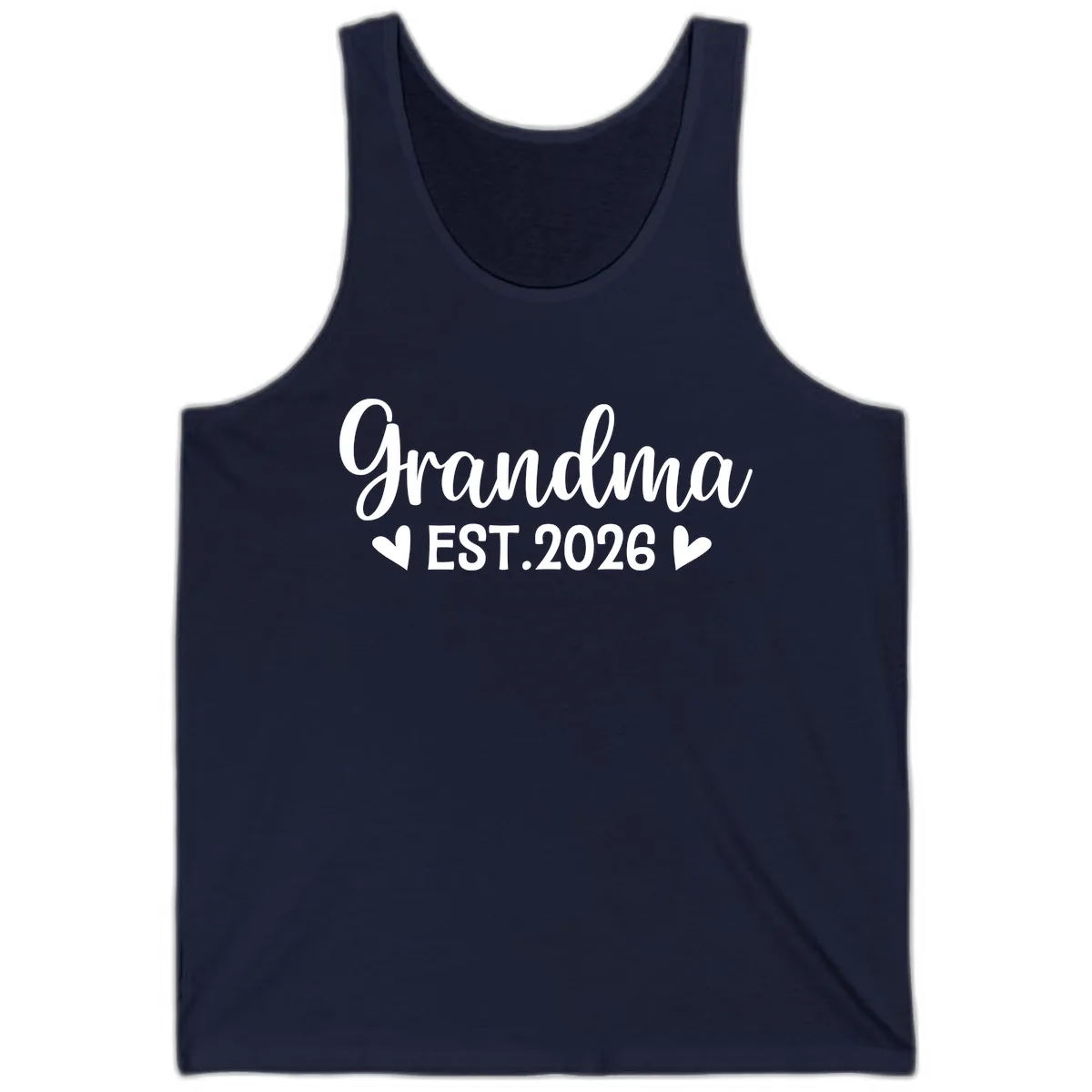Grandma Est. 2026 Announcement Tank in Navy