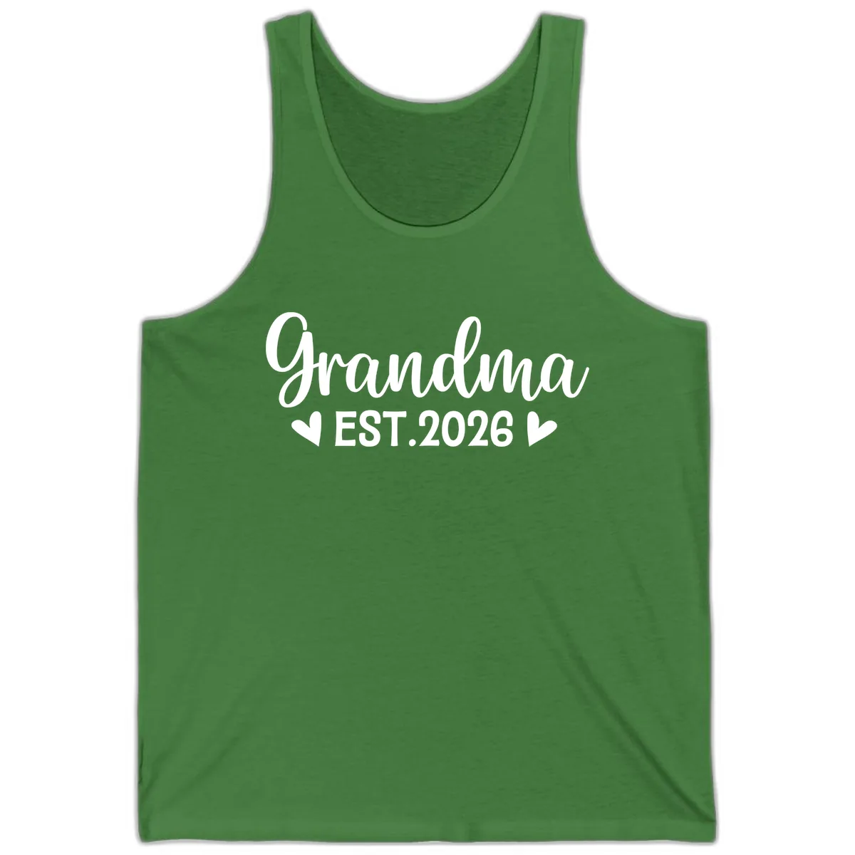 Grandma Est. 2026 Announcement Tank in Leaf