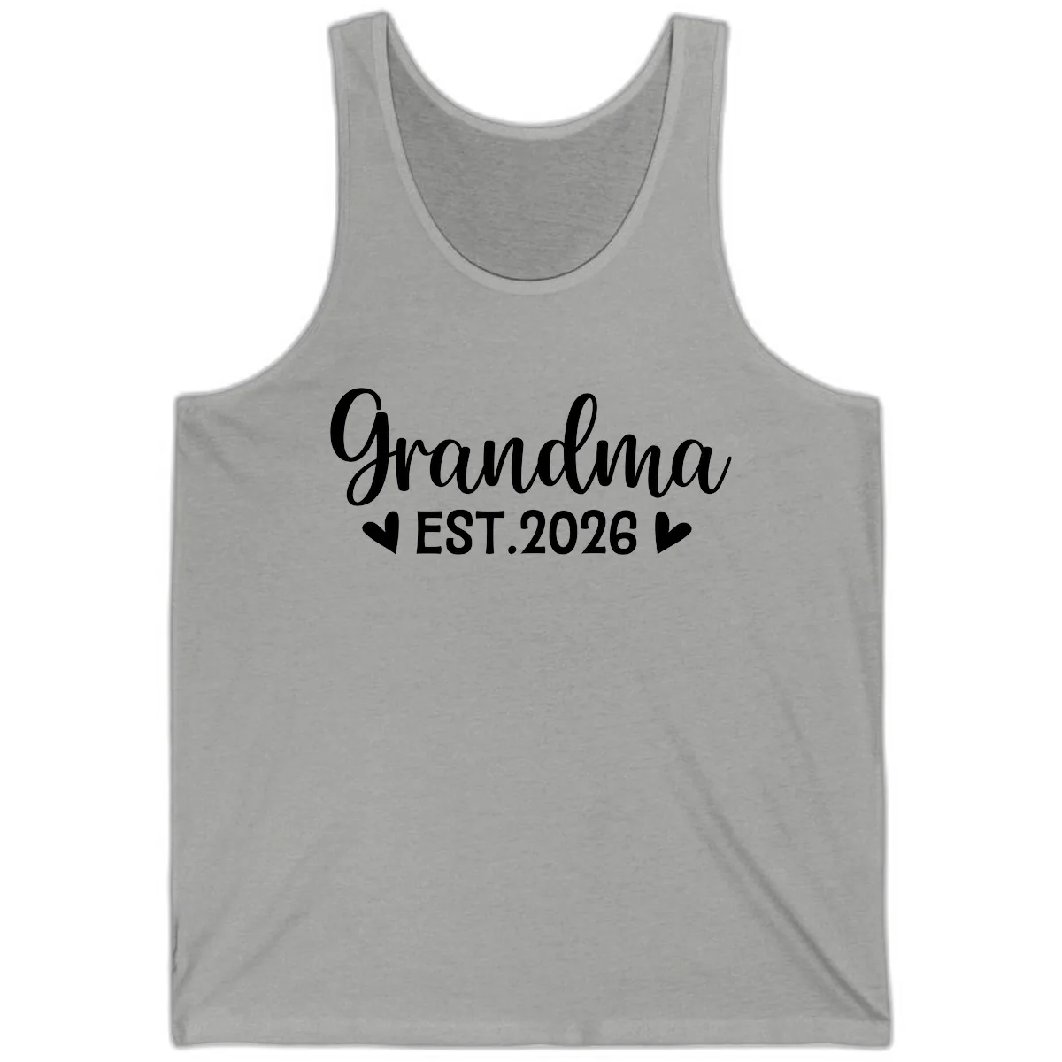 Grandma Est. 2026 Announcement Tank in Athletic Heather