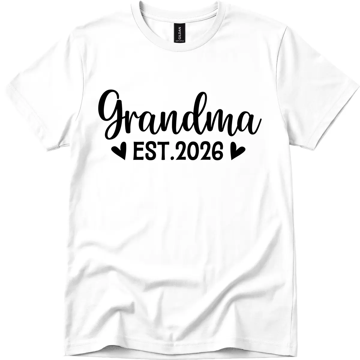 Grandma Est. 2026 Announcement T-Shirt in White