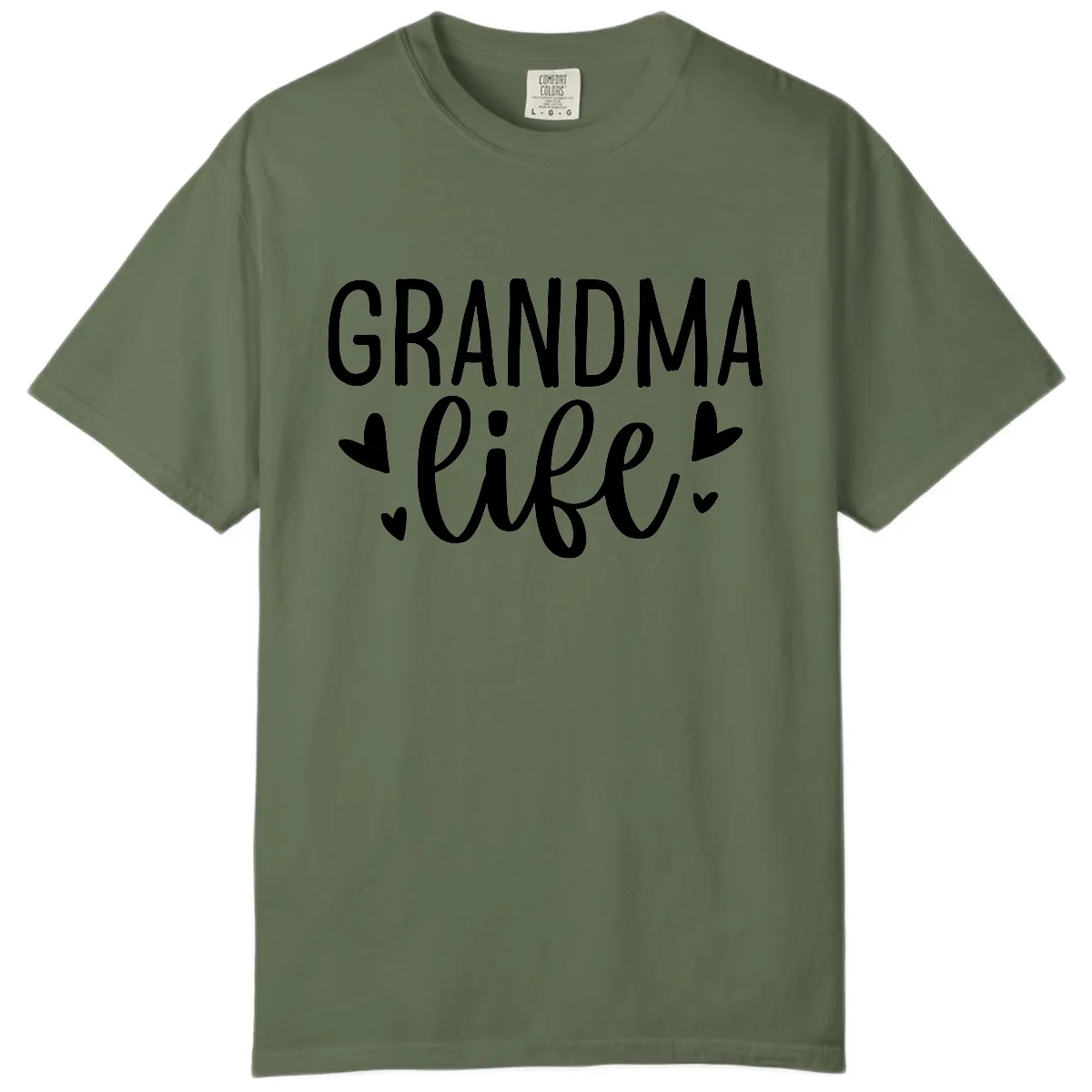 Grandma Life Heart Graphic Comfort Color in Sage