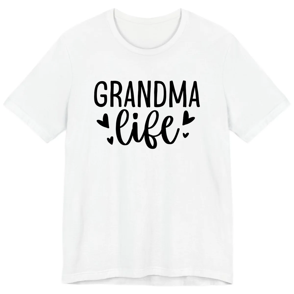 Grandma Life Heart Graphic Premium T-Shirt in White