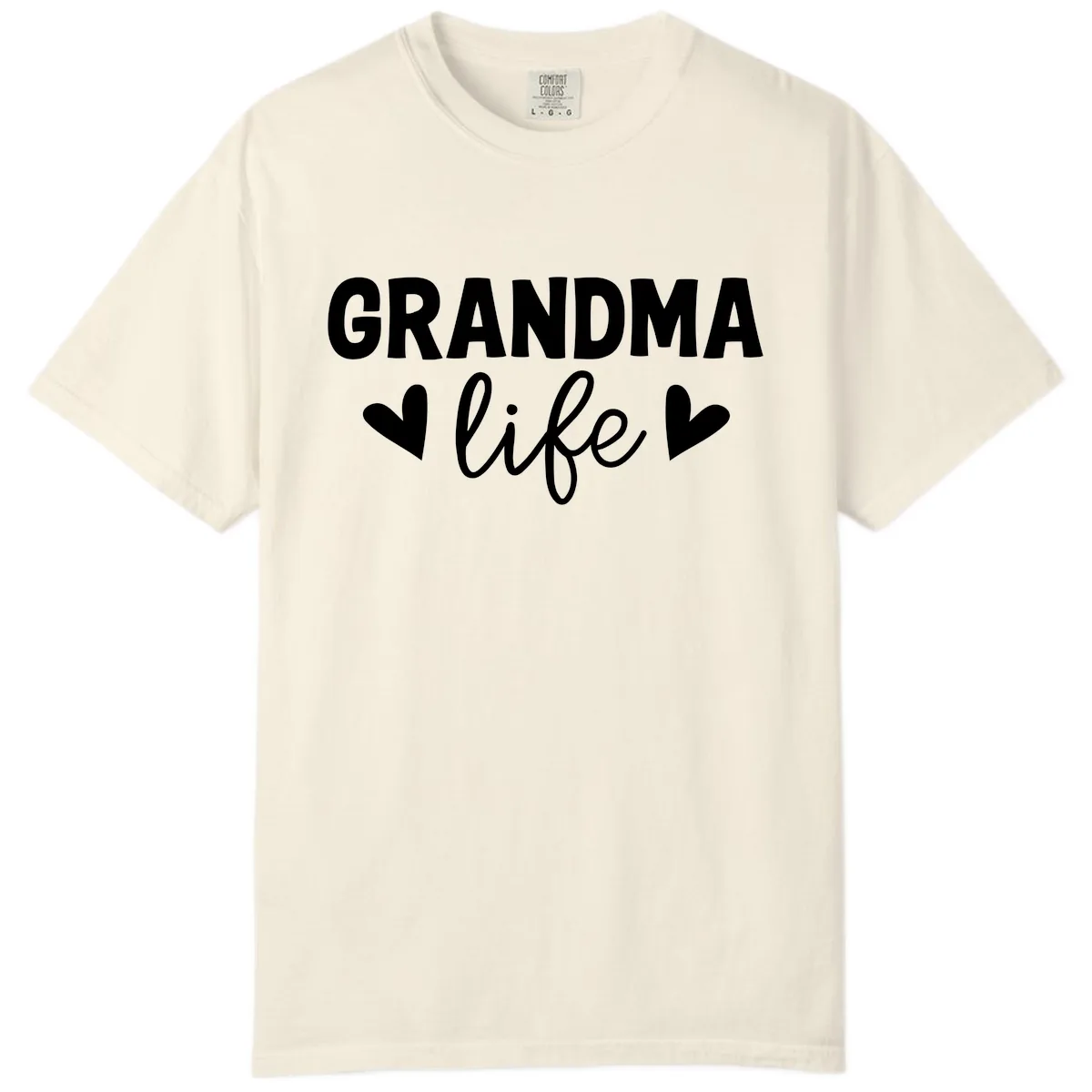 Grandma Life Typography Design Comfort Color in Ivory