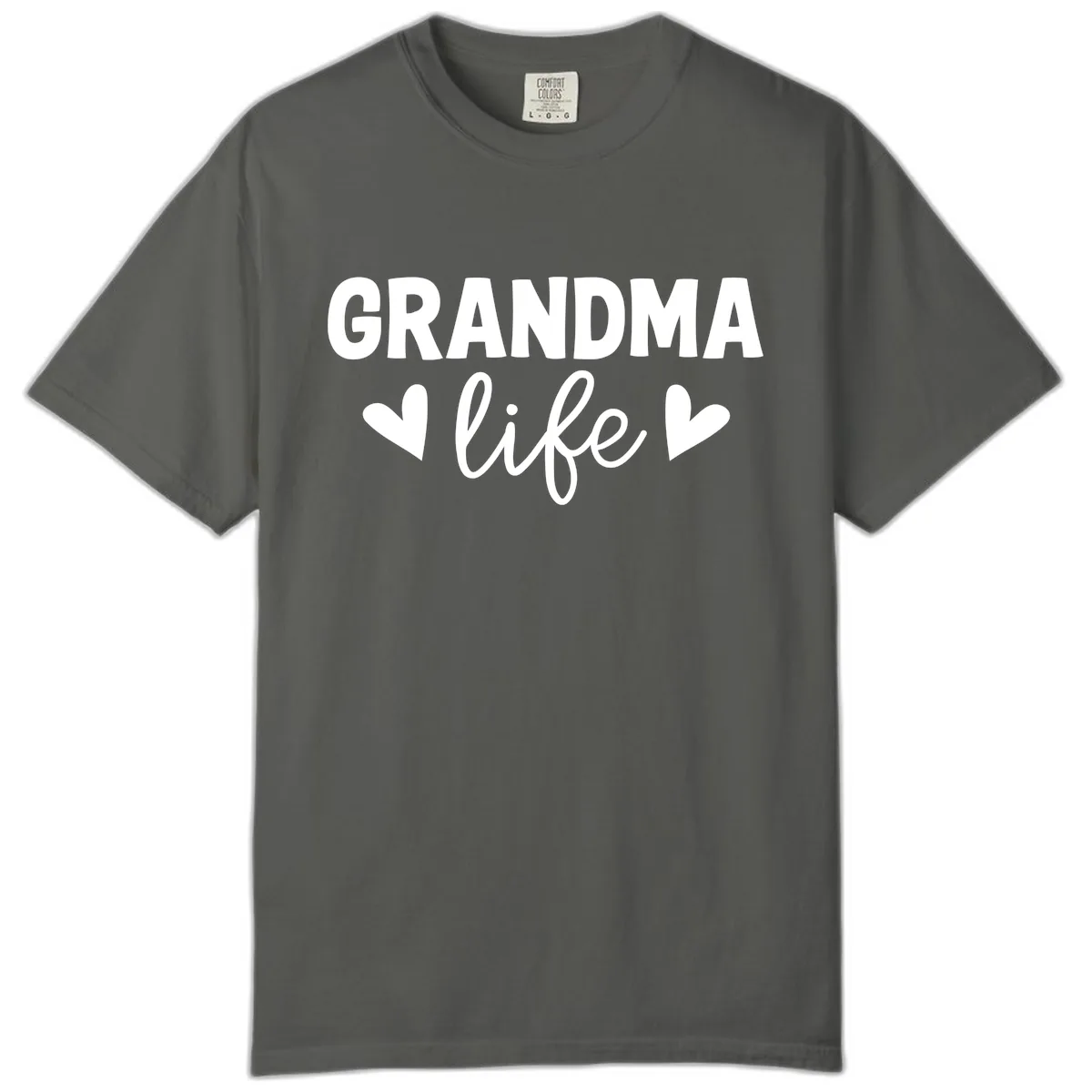 Grandma Life Typography Design Comfort Color in Pepper