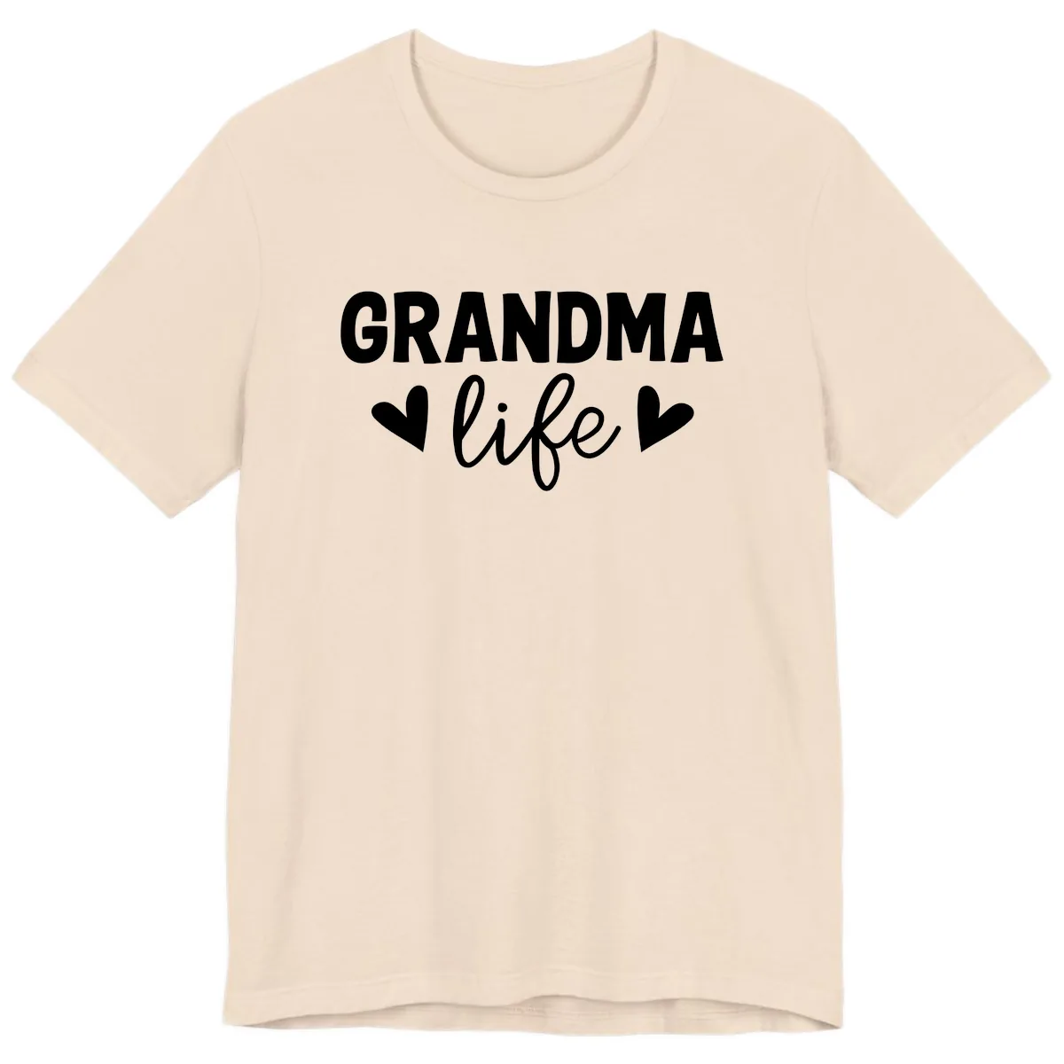 Grandma Life Typography Design Premium T-Shirt in Soft Cream