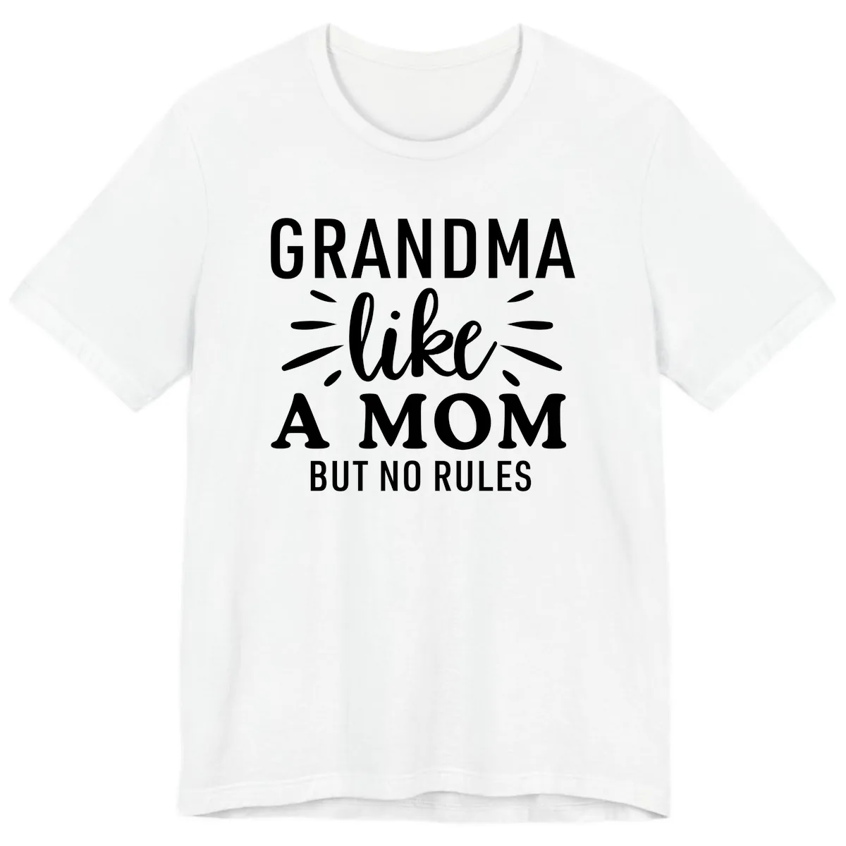 Grandma Like A Mom But No Rules Premium T-Shirt in White