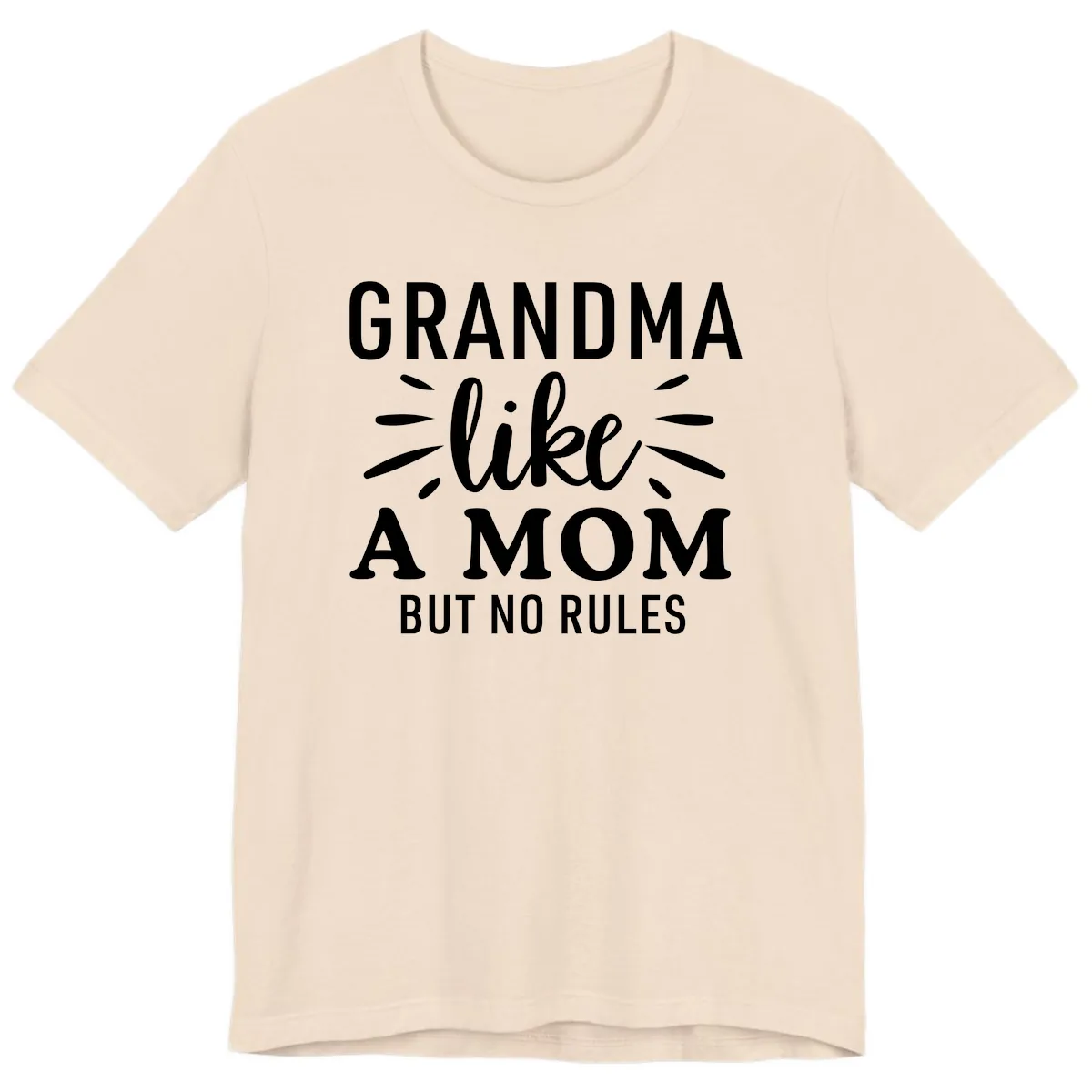 Grandma Like A Mom But No Rules Premium T-Shirt in Soft Cream