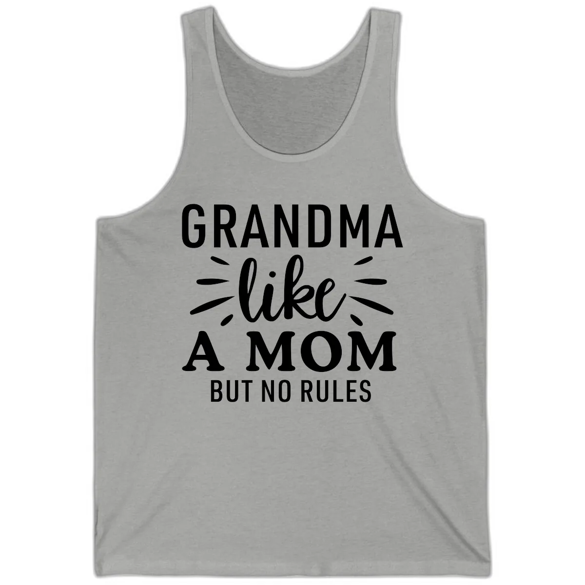 Grandma Like A Mom But No Rules Tank in Athletic Heather