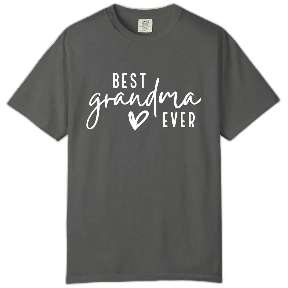 Best Grandma Ever Typography Design Comfort Color in Pepper