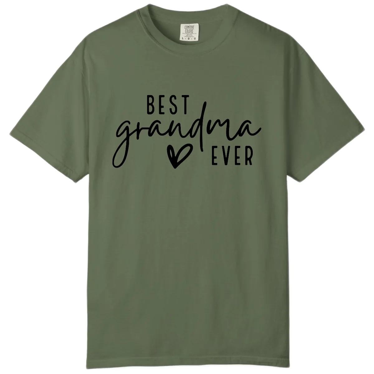 Best Grandma Ever Typography Design Comfort Color in Sage