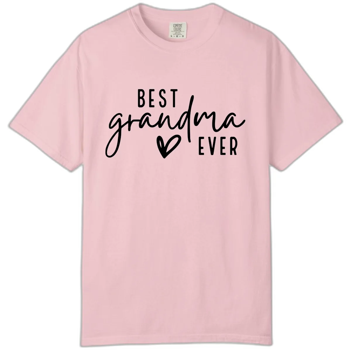 Best Grandma Ever Typography Design Comfort Color in Blossom