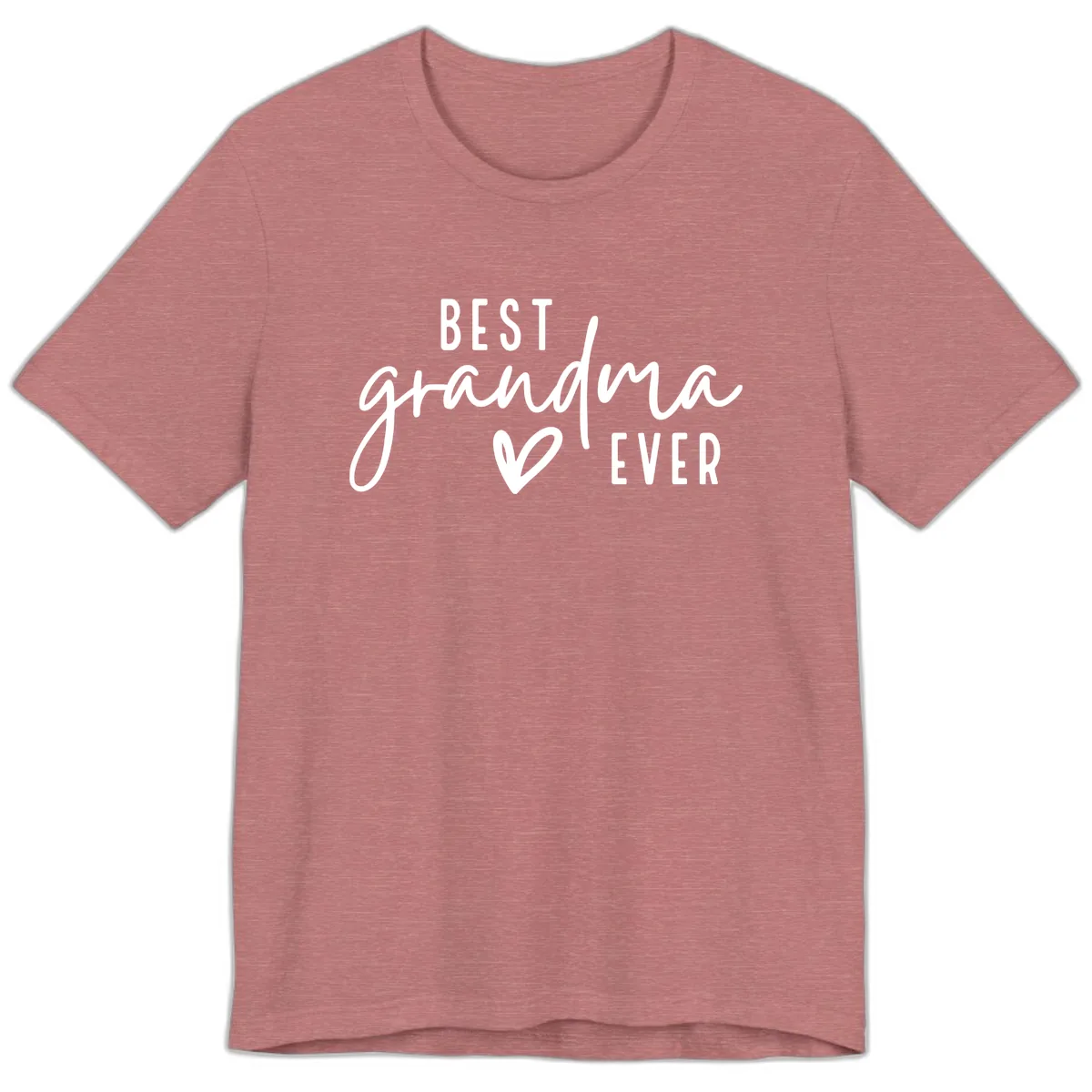 Best Grandma Ever Typography Design Premium T-Shirt in Heather Mauve