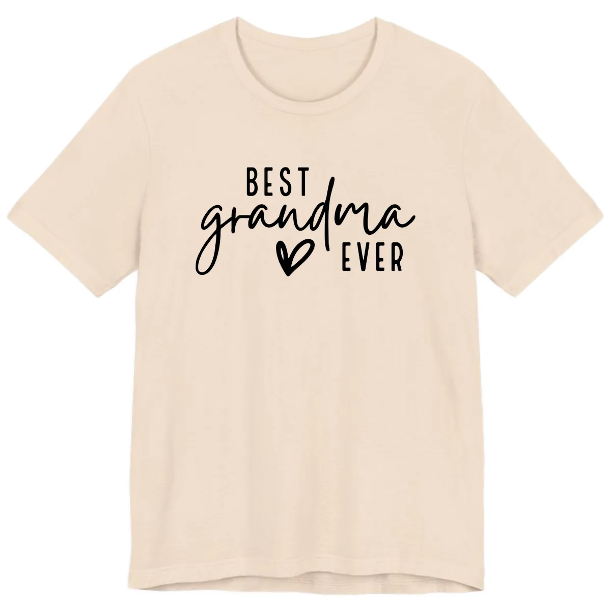 Best Grandma Ever Typography Design Premium T-Shirt in Soft Cream