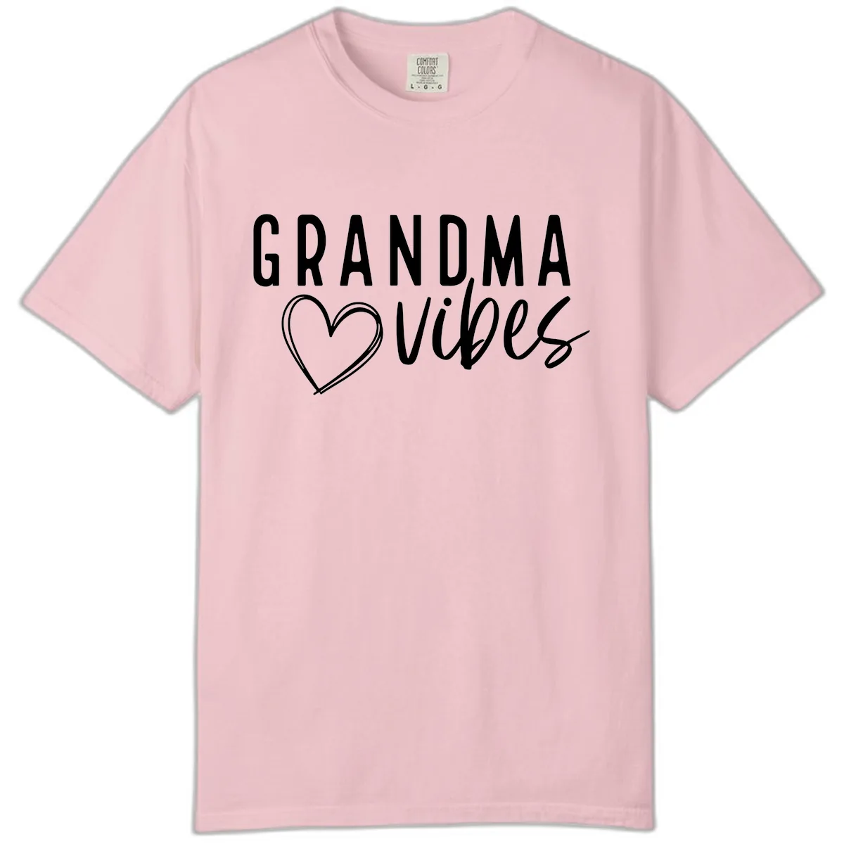Grandma Vibes Heart Design Comfort Color in Blossom