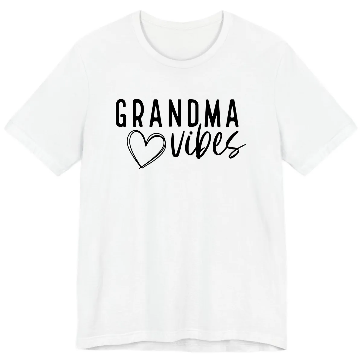 Grandma Vibes Heart Design Premium T-Shirt in White