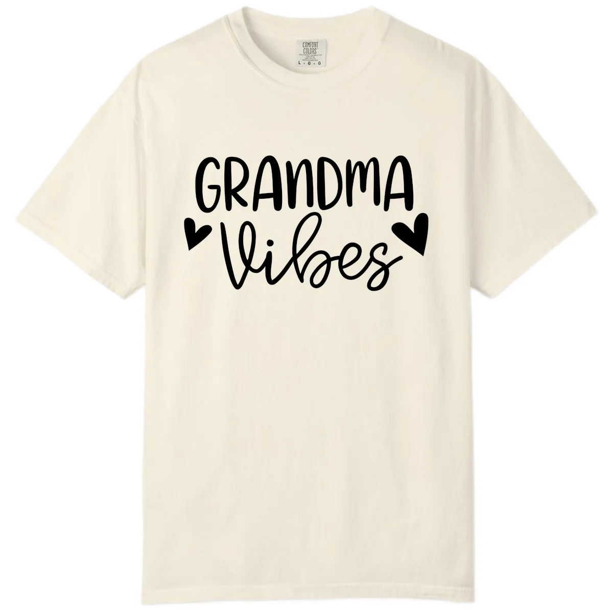 Grandma Vibes Typography Comfort Color in Ivory