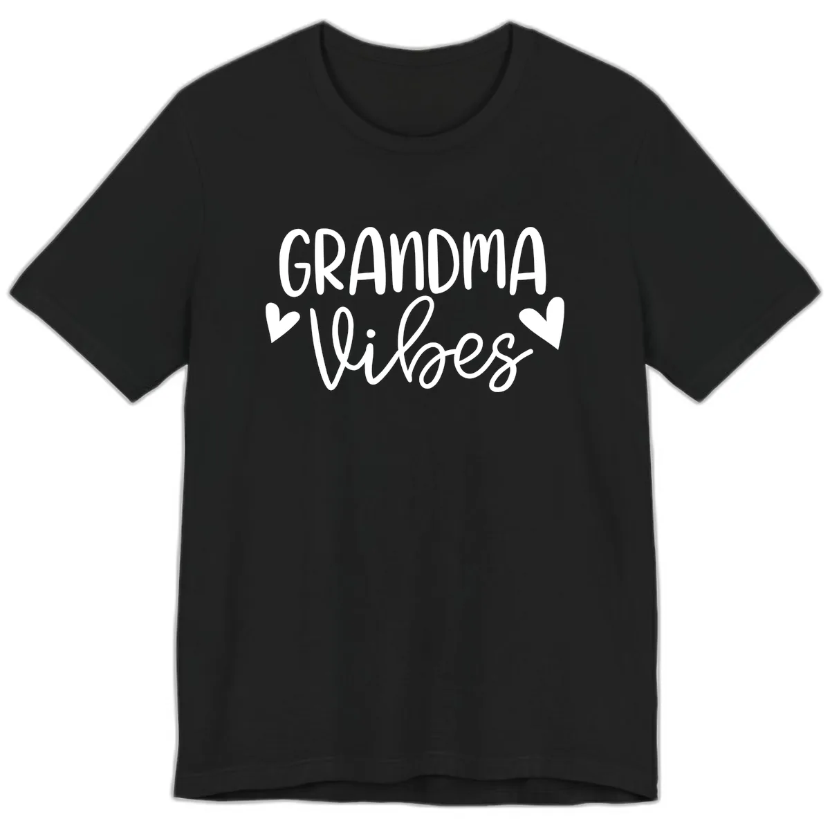 Grandma Vibes Typography Premium T-Shirt in Black