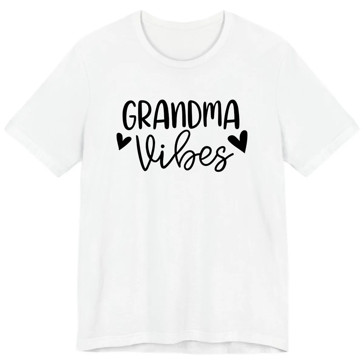 Grandma Vibes Typography Premium T-Shirt in White