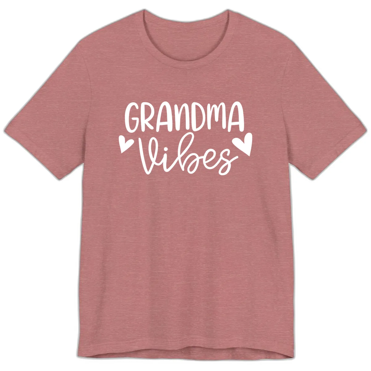 Grandma Vibes Typography Premium T-Shirt in Heather Mauve