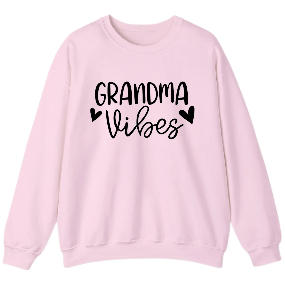 Grandma Vibes Typography Sweatshirt in Light Pink