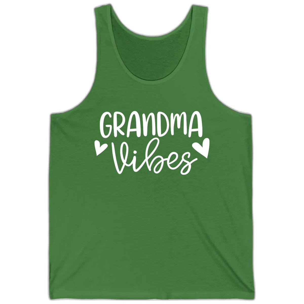 Grandma Vibes Typography Tank in Leaf