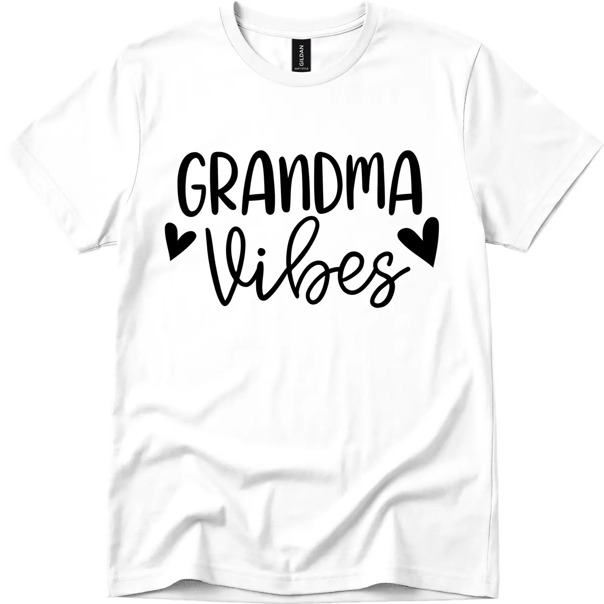 Grandma Vibes Typography T-Shirt in White