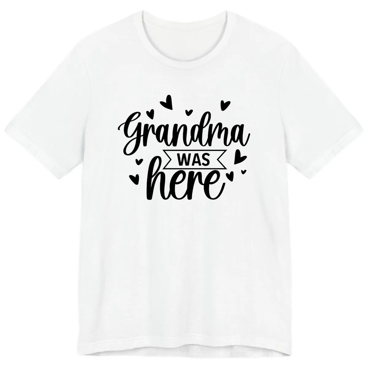 Grandma Was Here Design Premium T-Shirt in White