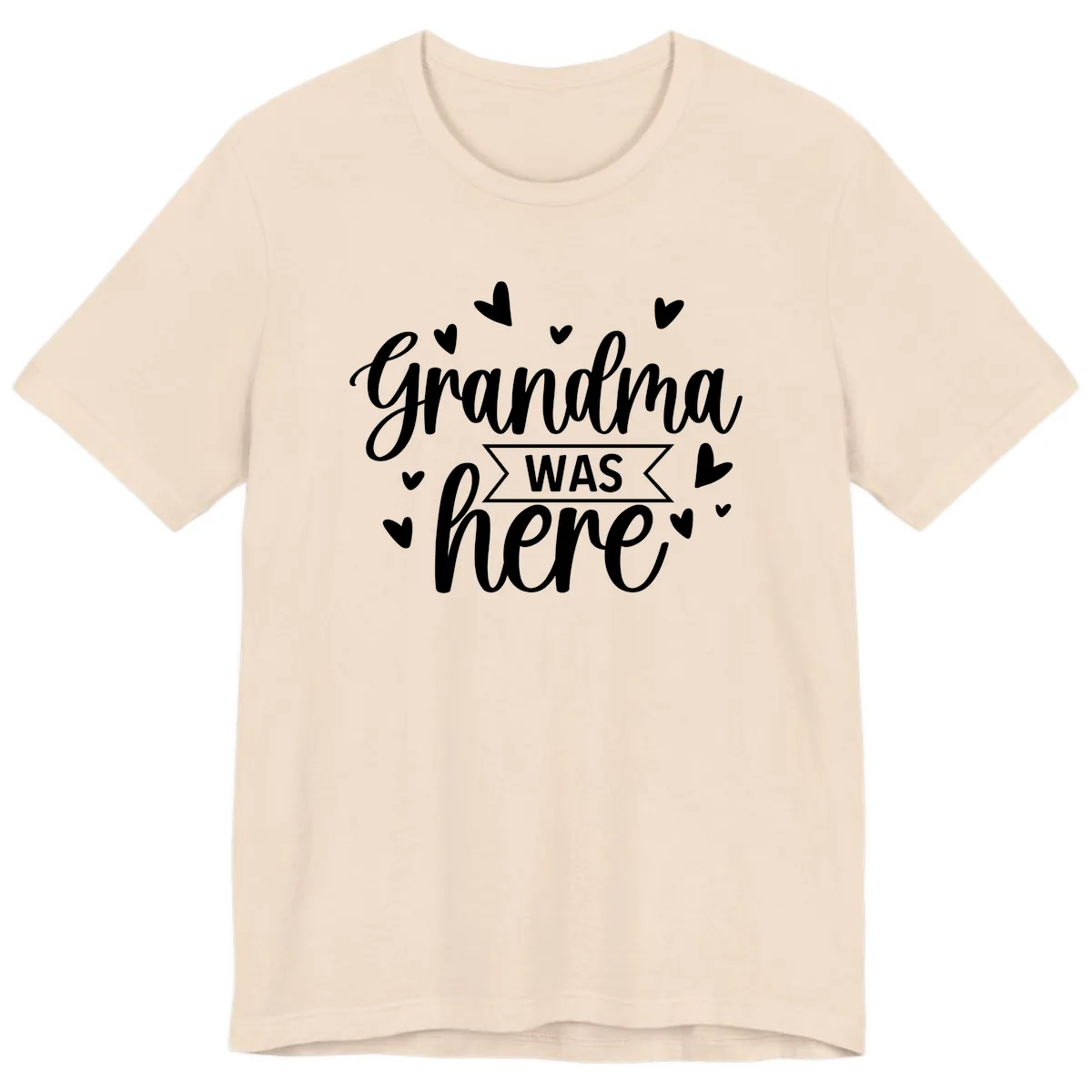 Grandma Was Here Design Premium T-Shirt in Soft Cream