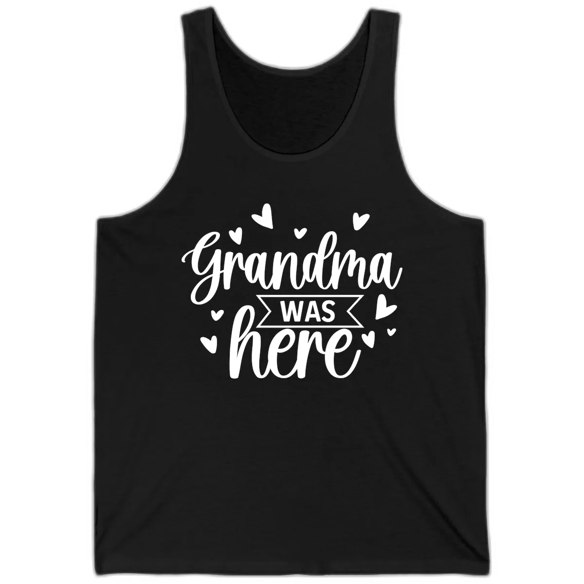 Grandma Was Here Design Tank in Black