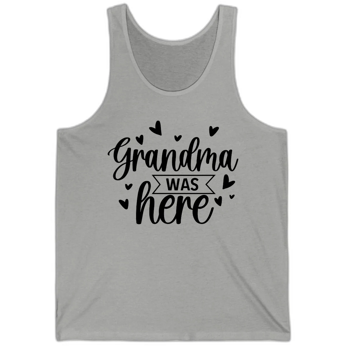 Grandma Was Here Design Tank in Athletic Heather