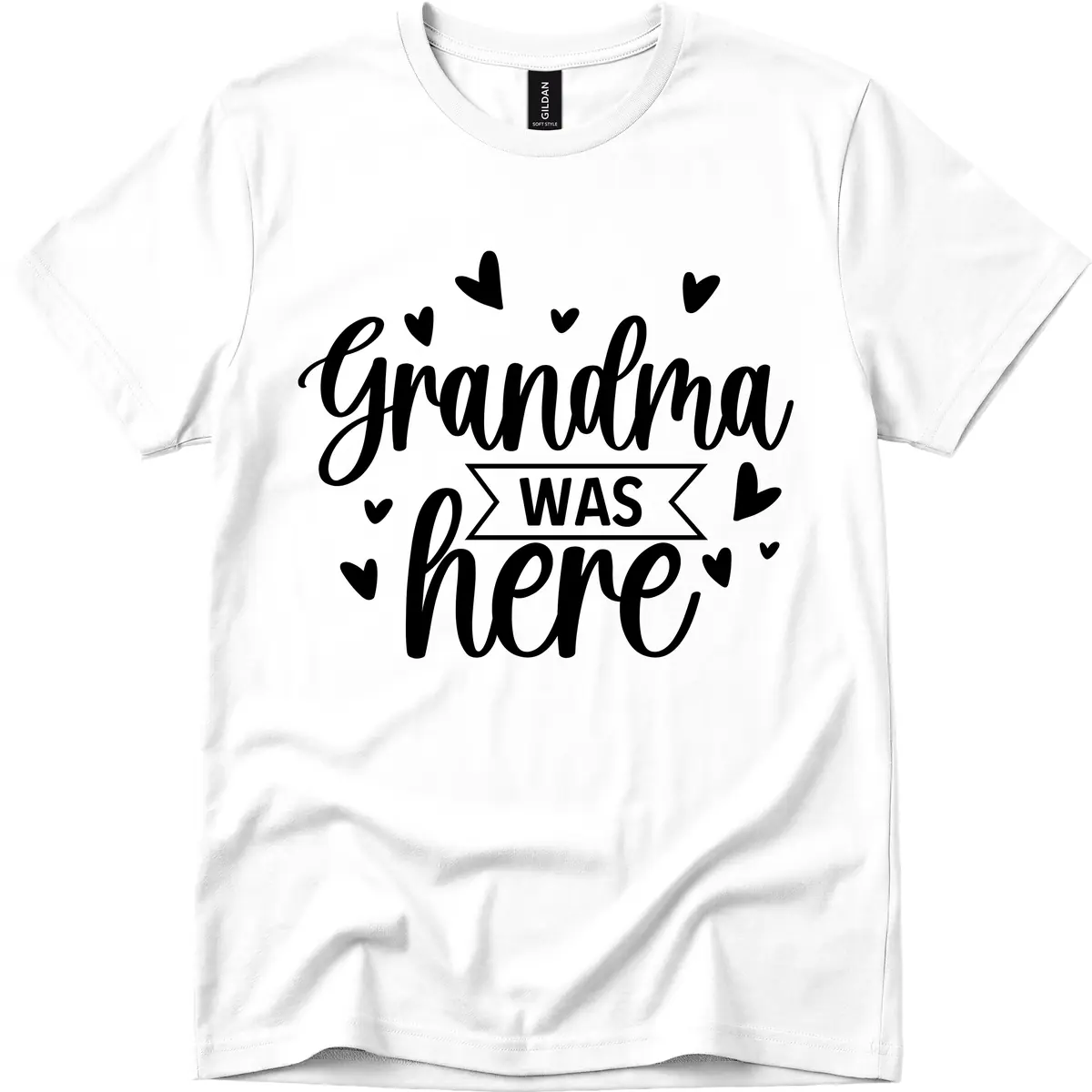 Grandma Was Here Design T-Shirt in White