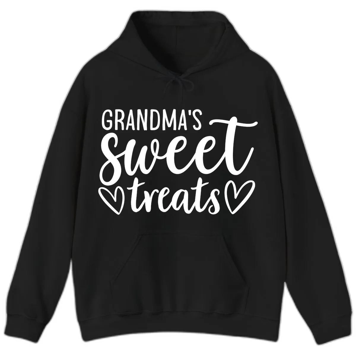 Grandma's Sweet Treats Design Hoodie in Black